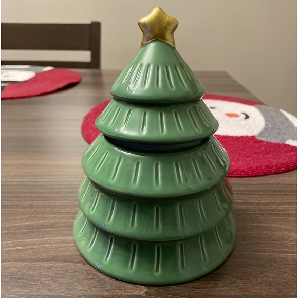 Target Dollarspot Christmas Tree Cookie Jar Ceramic 2023 Bullseye - Picture 1 of 5